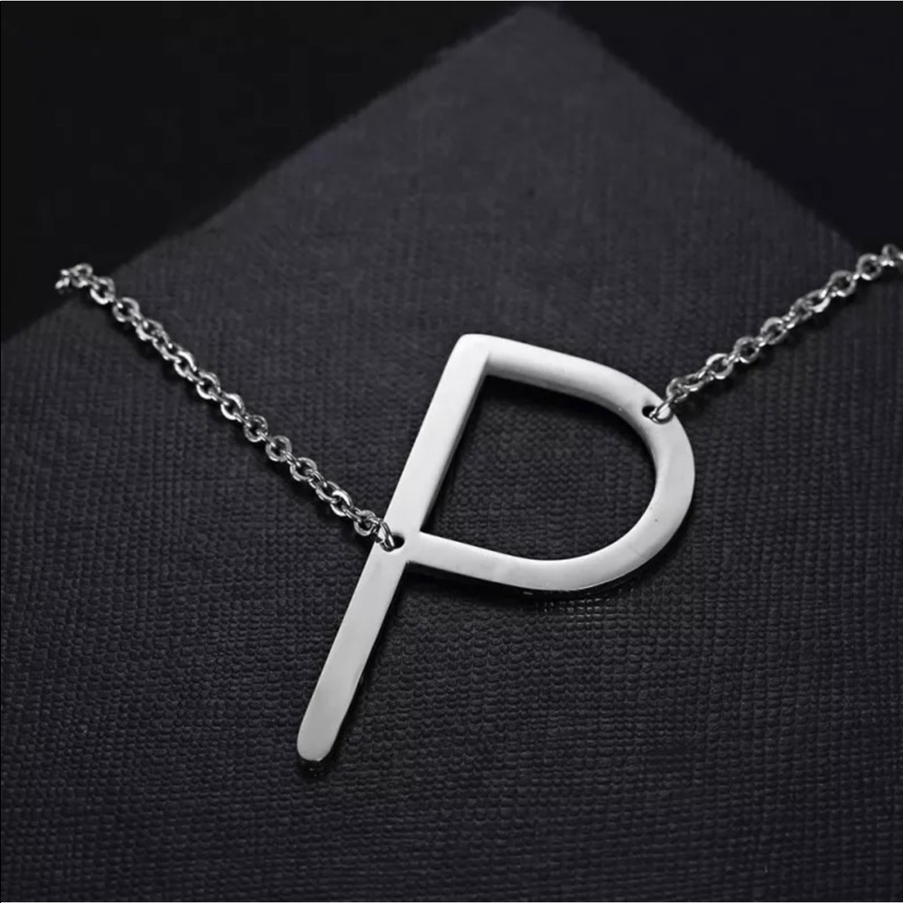 Initial “P” Necklace